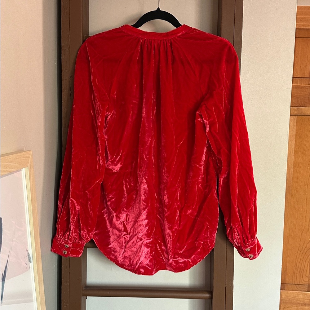 Anthropologie Pilcro Velvet Femme Button Down Shirt - Picture 4 of 5